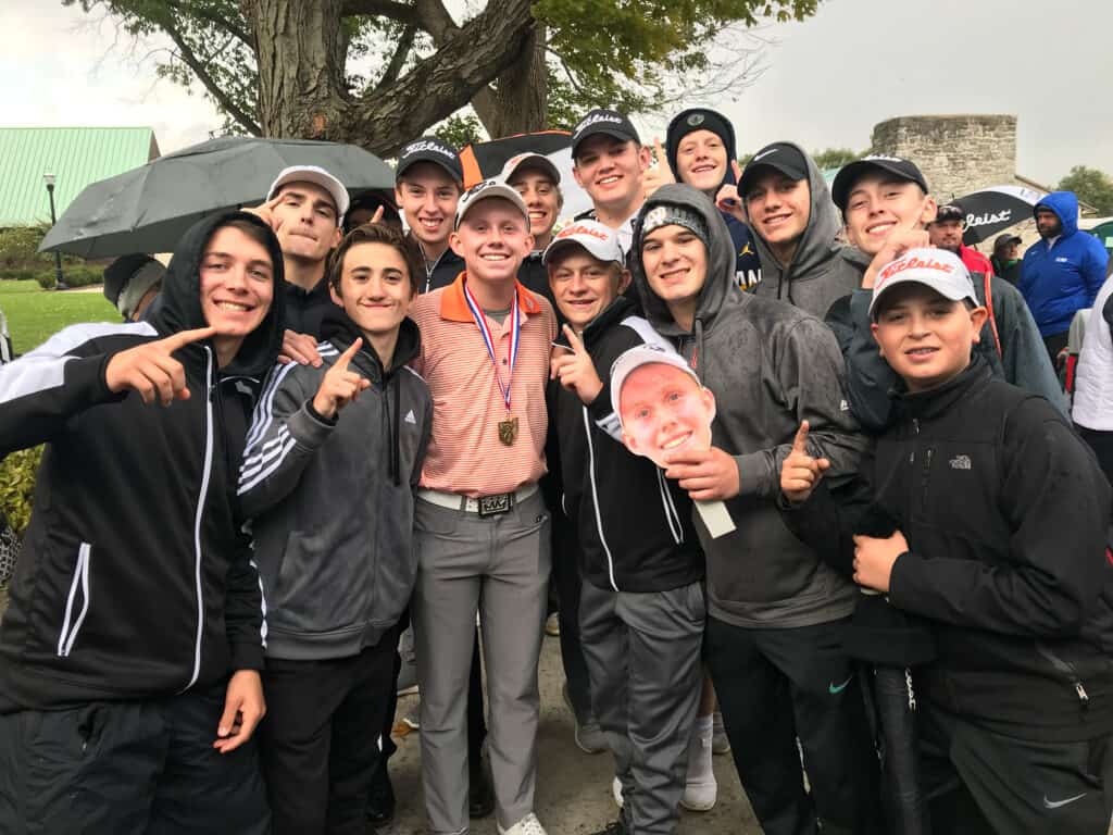 Max Moldovan after winning the Ohio boys high school golf championship