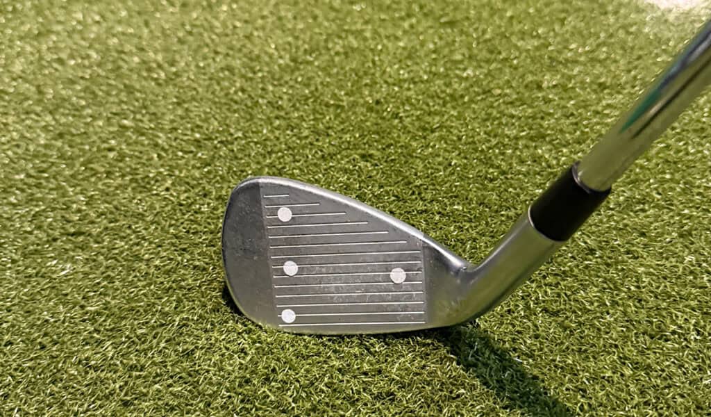 club with foresight dots on it